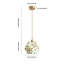 GobekUsa Glass Petal Pendant Light: Handmade Modern Flower Stained Lamp for Bedroom & Living Room