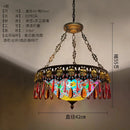GobekUsa Bohemian Exotic Stained Glass Pendant Lights LED E27 for Home Decor & Dining