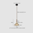 GobekUsa Clear Glass LED Pendant Light for Bedside Living Dining Decor