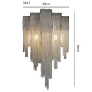 GobekUsa Aluminum Chain Pendant Lights Postmodern Tassel Hanging Lamp for Dining Table