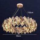 GobekUsa Crystal Chandelier for Living & Dining Room, Luxury Ceiling Light Fixture