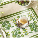 GobekUsa Butterfly Print Placemat: Pomegranate Floral Design, Non-Slip Dining Table Mats