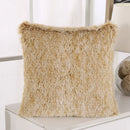GobekUsa Cozy Plush Fur Cushion Cover 43x43cm White Grey Sofa Decor Pillowcase