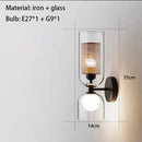 GobekUsa Clear Glass Wall Light Sconce, Modern Bathroom Bedroom Foyer Lighting Fixtures