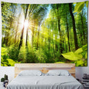 GobekUsa Bamboo Forest Pigeon Path Tapestry: Hippie Psychedelic Wall Hanging for Natural Home Decor