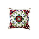 GobekUsa Ethnic Floral Canvas Cotton Embroidered Lumbar Pillow Case 30x50cm