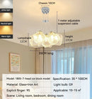 GobekUsa Iced Crystal Chandeliers: Nordic Milan LED Hanging Lights for Living Room