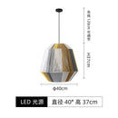GobekUsa Japanese Hemp Rope Pendant Lights for Zen Art Living Room Decor