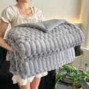 GobekUsa Double-Layer Lamb Plush Throw Blanket for Home and Travel
