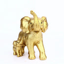 GobekUsa Elephant Family Figurine Resin Calf Kids Miniature Ornament Decoration