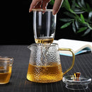 GobekUsa Heat-Resistant Glass Teapot with Pu Erh Infuser for Tea Brewing