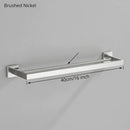 GobekUsa Brushed Nickel Bathroom Hardware Set: Robe Hook, Towel Rail, Bar Rack, Shelf, Tissue Holder