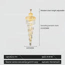GobekUsa Crystal Stair Long Chandelier - Simple Modern Design for Duplex Villa Living Room