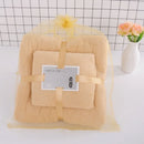 GobekUsa Coral Velvet Bath Towel Set, 2pcs Soft Absorbent Fast Drying Towels