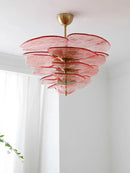 GobekUsa Amber Glass Ceiling Chandelier for Elegant Living Room Decor.
