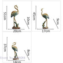 GobekUsa Crane Bird Sculpture: Handcrafted Resin Ornament for Home Decor