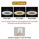 GobekUsa Crystal Ring Pendant Chandelier: Modern Ceiling Light for Living & Dining Room