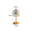 GobekUsa Glass Table Lamp: Modern Nordic Design for Living Room Bedroom, Gold Luxury Décor