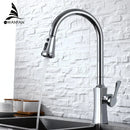 GobekUsa Black Single Handle Pull Out Kitchen Faucet Swivel 360 Degree Water Mixer Tap