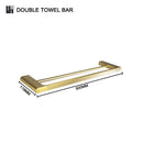 GobekUsa Gold Bathroom Accessories Set: Towel Bar Rail, Toilet Paper Holder, Towel Rack, Hook