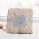 GobekUsa Cozy Jacquard Plush Blanket: Soft Winter Sofa Throw, Office Travel Nap Shawl