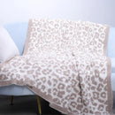 GobekUsa Leopard Print Knitted Fleece Blanket: Super Soft & Lightweight for Sofa Nap