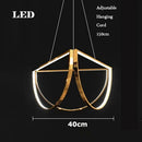 GobekUsa Gold Chandelier LED Indoor Lighting for Living Room & Bedroom