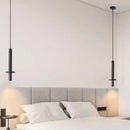 GobekUsa Black Iron LED Pendant Lights Stone Wabi Sabi Hanging Lamp Hallway Decor