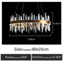 GobekUsa K9 Luxury Pendant Chandelier, LED Indoor Lighting for Kitchen, Living Room, Bedroom