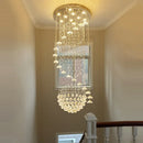 GobekUsa Crystal Hanging Chandelier Indoor Lighting Fixture for Staircase Room Decor