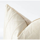 GobekUsa Herringbone Jacquard Cushion Cover, Modern Beige White Pillowcase for Living Room