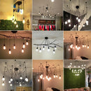 Black Industrial Spider Pendant Light, 6-Light Iron