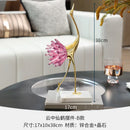 GobekUsa Crystal Bird Metal Handicraft Sculpture Decorative Figurines