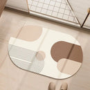 GobekUsa Geometric Diatom Ooze Bathroom Rug Super Absorption Non-slip Quick Dry Bath Mat