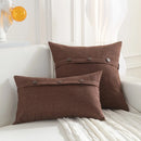 GobekUsa Linen Button Sofa Cushion Cover Set for Living Room and Bed