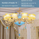 GobekUsa Elegant Crystal Chandelier Living Room Bedroom Lighting
