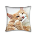 GobekUsa Cute Cat Anime Pillow Case – 45x45cm Cartoon Cushion Cover for Home and Office