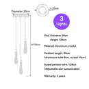GobekUsa Crystal Raindrop Pendant Lights - Elegant LED Foyer Chandeliers for High Ceilings