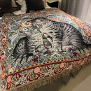 GobekUsa Cat Oil Painting Blanket - Cozy Home Decor Throw & Bed Cover