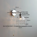 GobekUsa Ceramic LED Wall Light Sconce, Pull Chain Switch, Modern Style