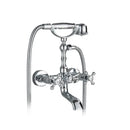 GobekUsa Dual Handle Luxury Bathtub Faucet with Handheld Shower Mixer