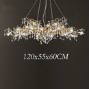 GobekUsa Gold Crystal Chandelier: Modern LED Luxury Lighting for Living Room Villa