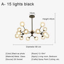 GobekUsa Glass Ball Pendant Chandelier for Living Room Bedroom Dining Room