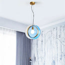 GobekUsa Glass Pendant Lights for Parlor Dining Room Kitchen E27 Bulb
