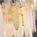 GobekUsa Gold LED Glass Chandelier for Dinning Living Room Bedroom_main keyword: Pendant Lamps