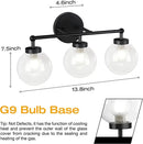 GobekUsa Double-Head Glass & Iron Wall Lamps, Modern Minimalist Bathroom Vanity Lights