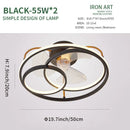 GobekUsa LED Ceiling Fan with Remote Control, Modern Silent Lighting Fixture for Bedroom and Dining Room