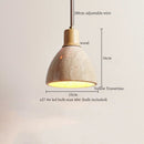 GobekUsa LED Pendant Light Yellow Travertine Modern Hanging Lampara