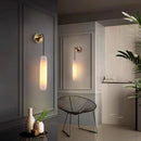 GobekUsa Cylindrical Marble Wall Lights Sconce Lamp with Adjustable Copper Wire & E14 Bulb