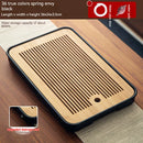 GobekUsa Bamboo Tea Tray: Simple Kung Fu Tea Set, Dual Wet/Dry Use, Efficient Storage
